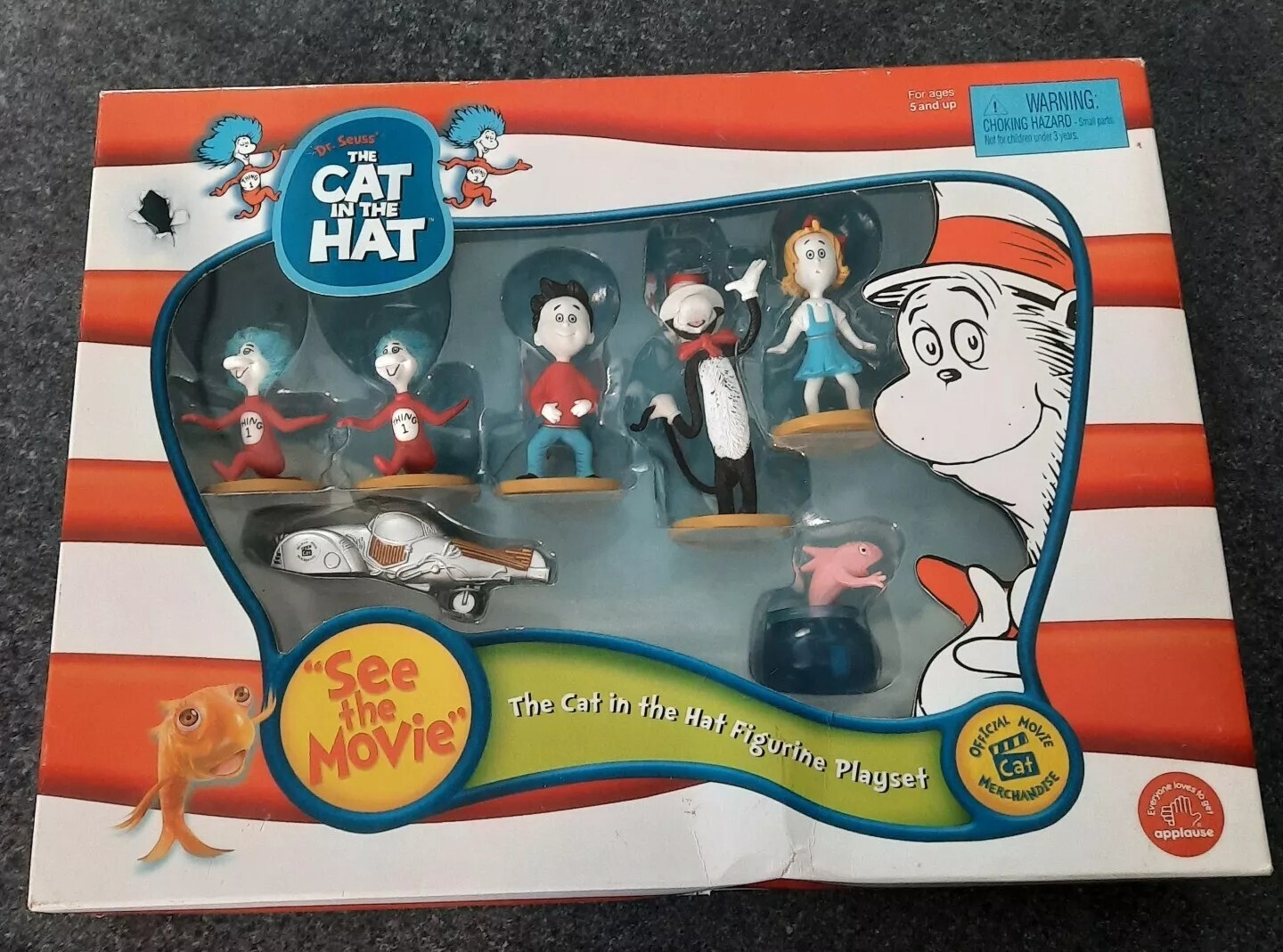 DR. SEUSS The Cat In The Hat Collectors Figurine Playset- 2 Thing 1's