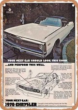 Metal Sign - 1970 Chrysler 300 2 Door Vintage Ad
