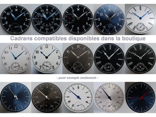 Boitier montre 41mm ETA Unitas 6497 6498 - BEADBLASTED -CYL2- SAPHIR watchcase - Foto 7 di 7