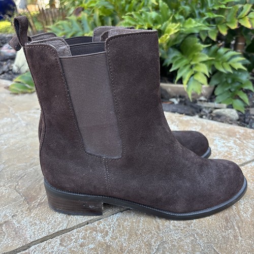 Lands' End Boot Sz 6B Chelsea Brown Leather Women - Picture 5 of 11