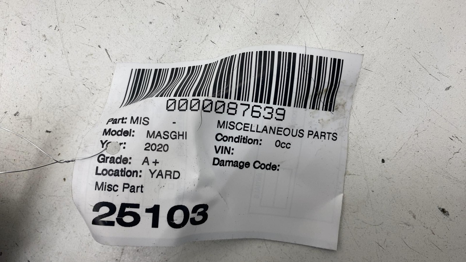 ⭕ 2014-2021 Maserati Ghibli Rear 2nd Row Center Middle Seat Belt Retractor Assy