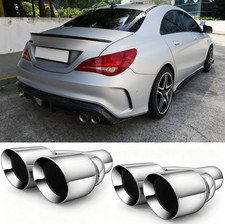 Auspuffblende Endrohr Edelstahl Doppelrohr Für Mercedes CLA Klasse W117 C117 Auspuffblende Endrohr Edelstahl Doppelrohr Für Mercedes CLA Klasse W117 C117