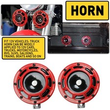 12V Air Horn Tone Waterproof Loud 115dB Universal For Motorcycle Car Truck Boat