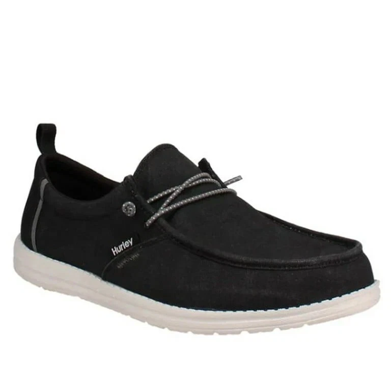 Hurley Laguna Men’s Casual Ultra-Lightweight Breathable Canvas Shoe Black Sz 10