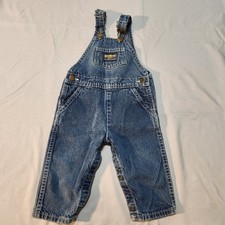 Vintage OshKosh B'gosh Overalls Toddler 18M Blue Denim VESTBAK Made In USA Kids