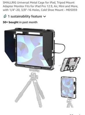 SmallRig MD5059 Universal Tablet Cage for 1/4''-20 & 8''-16 iPad Mini Pro Sunhood