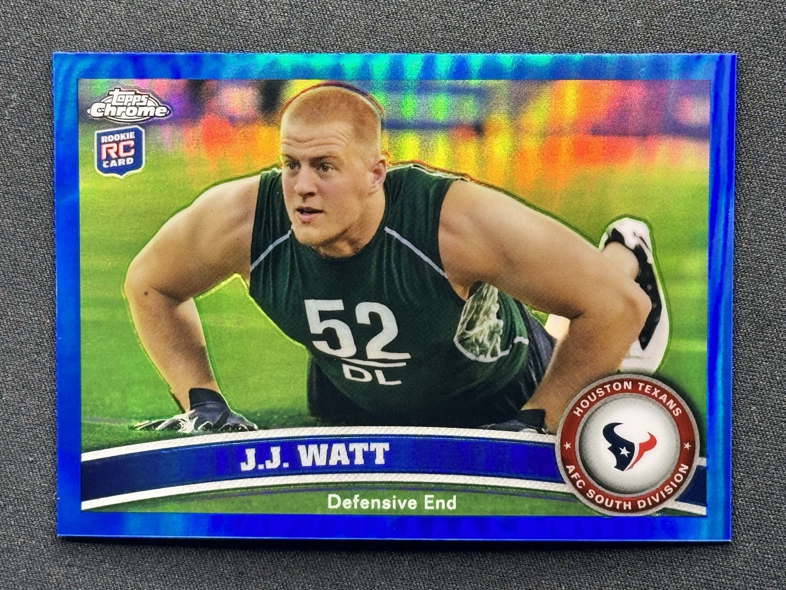 2011 Topps Chrome #104 J.J. Watt Rookie Blue Refractor /199 RC Texans 