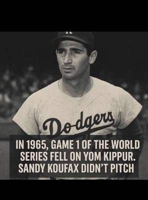 1965 WORLD SERIES GAME 1 SANDY KOUFAX SITS OUT YOM KIPPUR TICKET