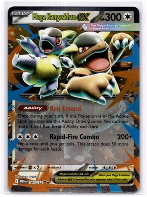 Mega Kangaskhan ex 104/132 Mega Evolution Double Rare Holo Near Mint