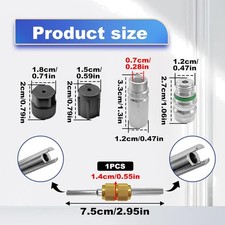 Leak-Proof A/C Valve Core Set for Efficient R12  R134a Repairs - Includes Tools
