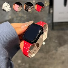 Polka Dot Silicone Band For Apple Watch Ultra3 2 Series 11-1 SE Slim Sport Strap