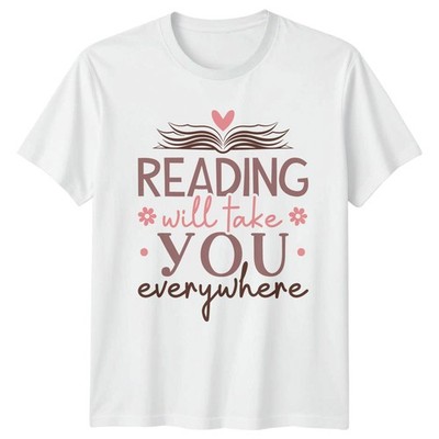 Lesen bringt dich überall hin Damen T-Shirt Buchliebhaber Lesen Geburtstag