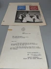 King Of Jordan Wedding Stamps 1955 Photograph From Chief Royal Cabinet Letter