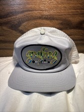 Vtg New Era Visor Pro Design Gragling E4E Grey  White Mesh Trucker SnapBack