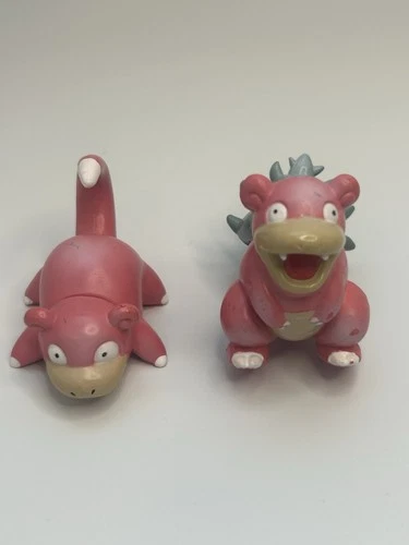 vintage Slowpoke & Slowbro Pokemon Auldey Tomy CGTSJ PVC Figures #20 Rare