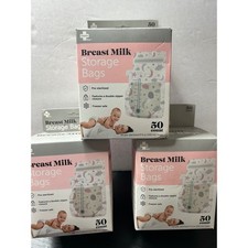 Thera Plus Breast Milk Storage Bags 150 Count 8oz Pink Freezer Safe Leakproof