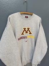 Vintage 90  s Nike University Of Minnesota Gophers Gray Sweatshirt Large