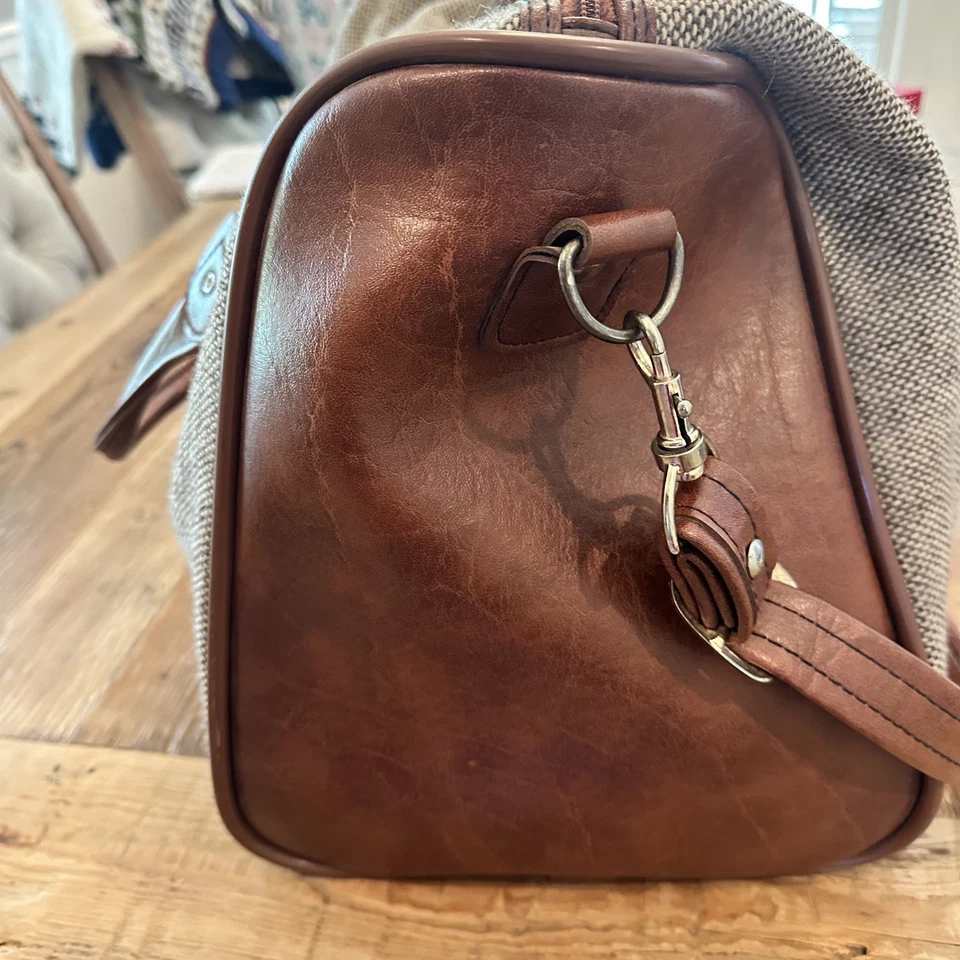 De Colección Sears 9069 Tweed Bolso de Mano-Bolso de Lona 18"L-14"H-11"W Correa para el Hombro Foto 3 de 4