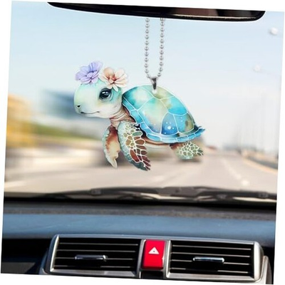 #ad #ad Turtle Rear View Mirror Accessories Sea Turtle Car Decoration Multi Color $11.63