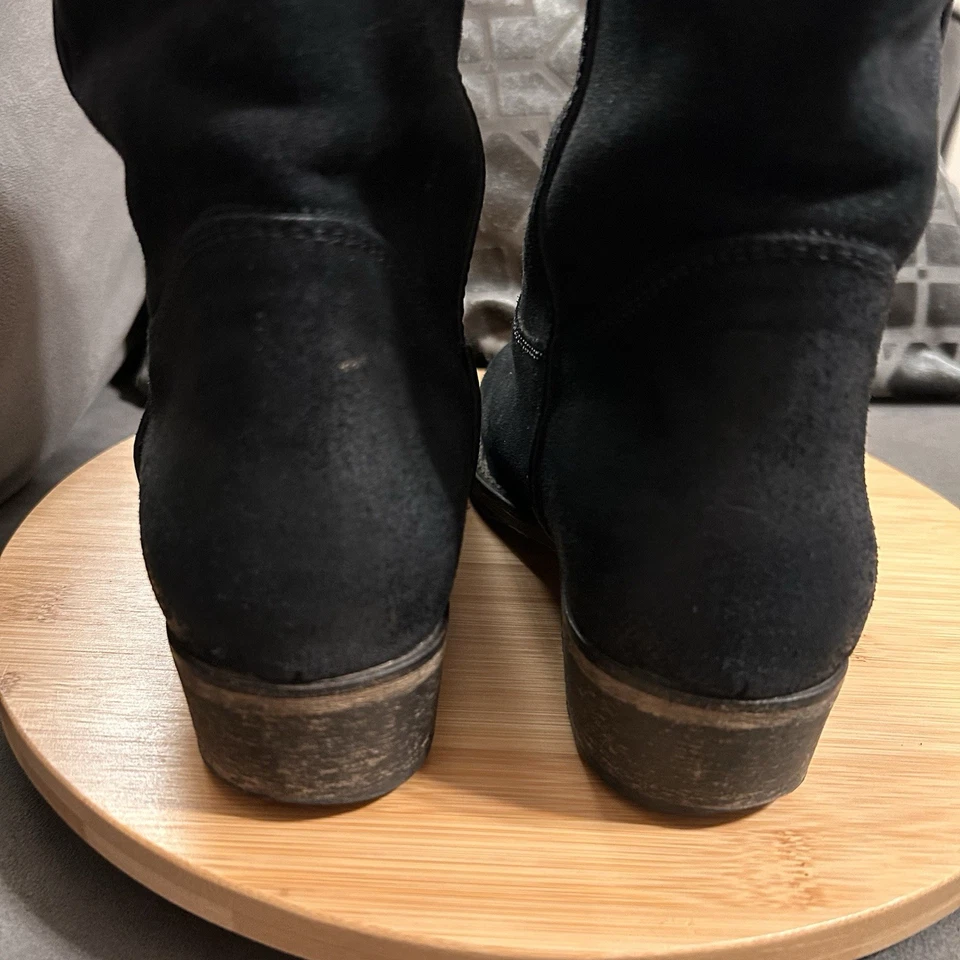 Botas occidentales Bronx Pull On cuero negro nobuck para mujer talla US 9 EU 40 Foto 3 de 4