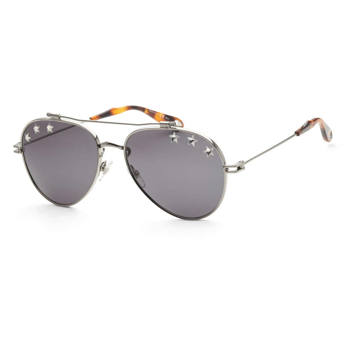 GIVENCHY GV-7057-N-STARS Crystal Gray Lenses UV Protection Aviator Sunglasses Givenchy Aviator Sunglasses for Women for sale | eBay main image 4
