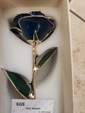 24 k Gold Dipped Blue Rose