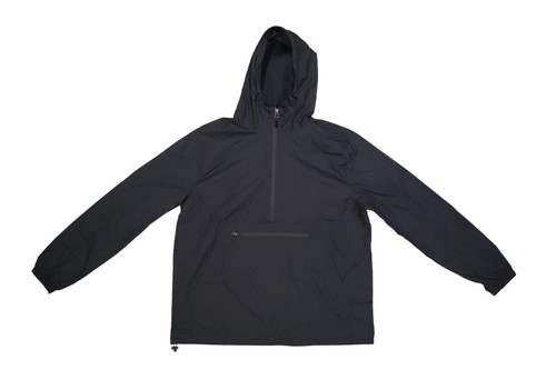 Sport-Tek Jacket Mens Large Blue Hooded 1/4 Zip Lightweight Windbreaker