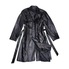 VINTAGE LEATHER Trench Coat CLUB INTERNATIONA...
