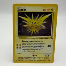 Pokémon Zapdos 15/62 ENG Holo Rare Fossil 1999