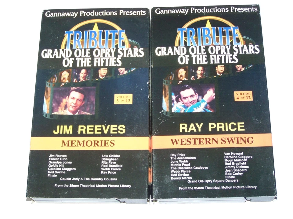 Tribute Grand Ole Opry Stars of the Fifties VHS Complete Set Of 12 PLUS BONUS - Image 4 of 4