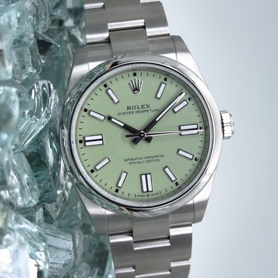 2026 Rolex Oyster Perpetual 41mm Green Pistachio Complete Set - 134300 OP41