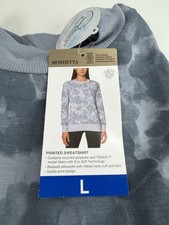 Mondetta Women's Lightweight Active Printed Sweatshirt, L