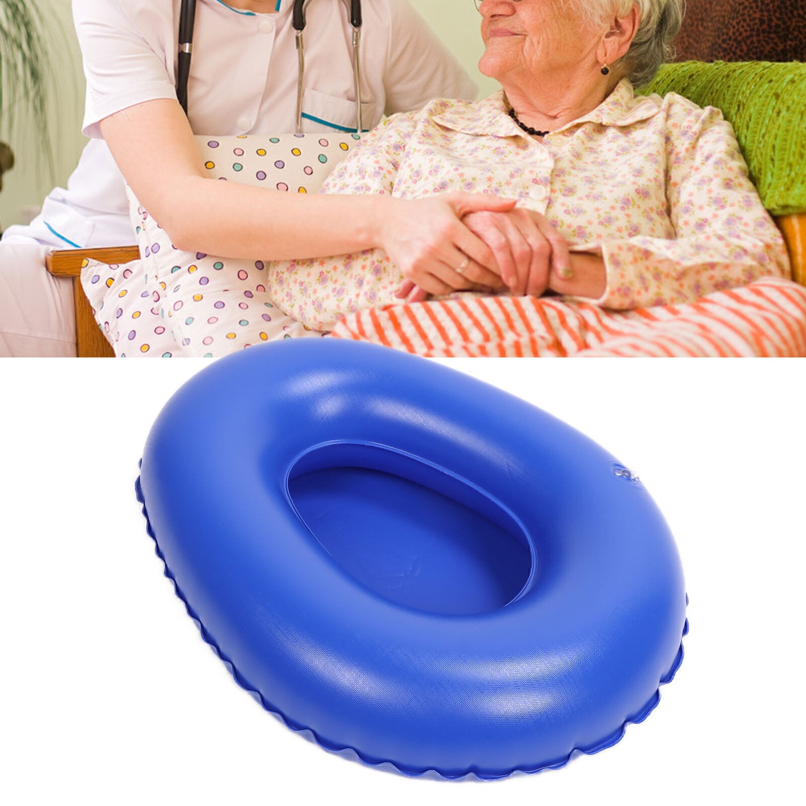 Air Inflatable Bedpan Soft High Density Portative Elderly Bedridden