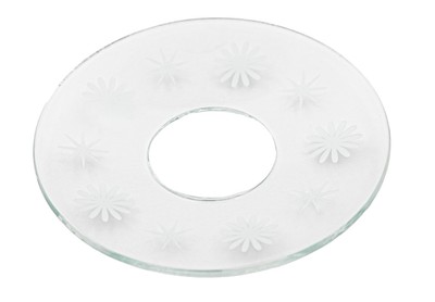 Glas-Kerzenmanschette Wintertraum (Bobeche-Tropfenfänger) für Kerzen bis Ø 25 mm