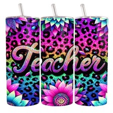 Floral Teacher Teacher Appreciation Back to School 20oz Tumbler Travel Insulated