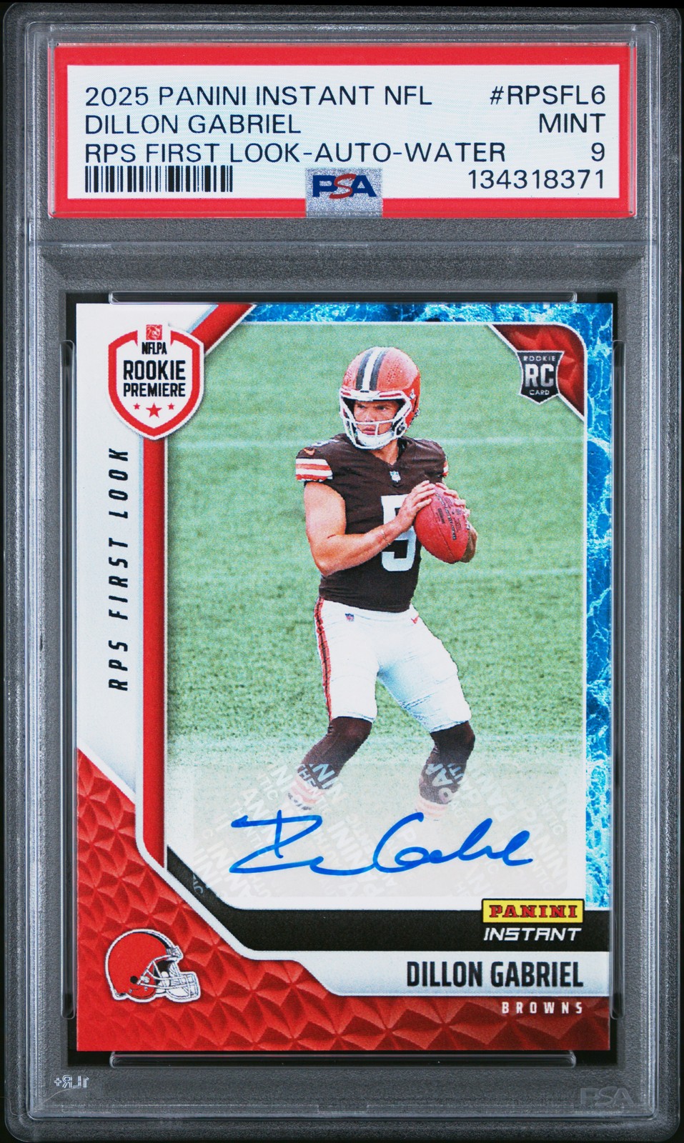 Dillon Gabriel Panini Instant NFL Rps First Look #RPSFL6 Autograph-Water