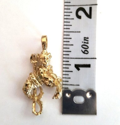 3D Aquarius 14k kt double gold filled Pendant Charm Astrology Zodiac Horoscope