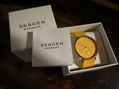Skagen Aaren Kulor Sunshine Yellow Watch Denmark