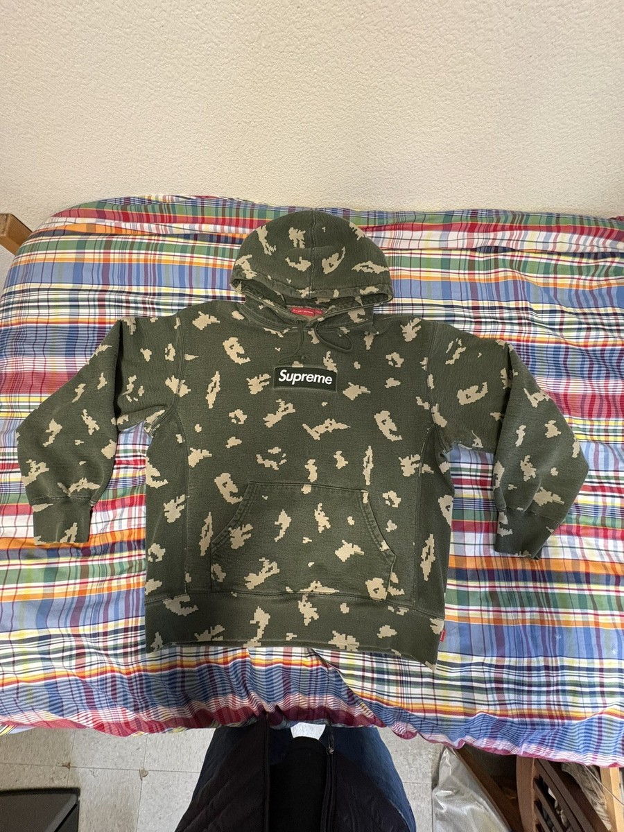 Supreme Box Logo Hoodie Sweatshirt Olive Russian Camo Sz MEDIUM | eBay