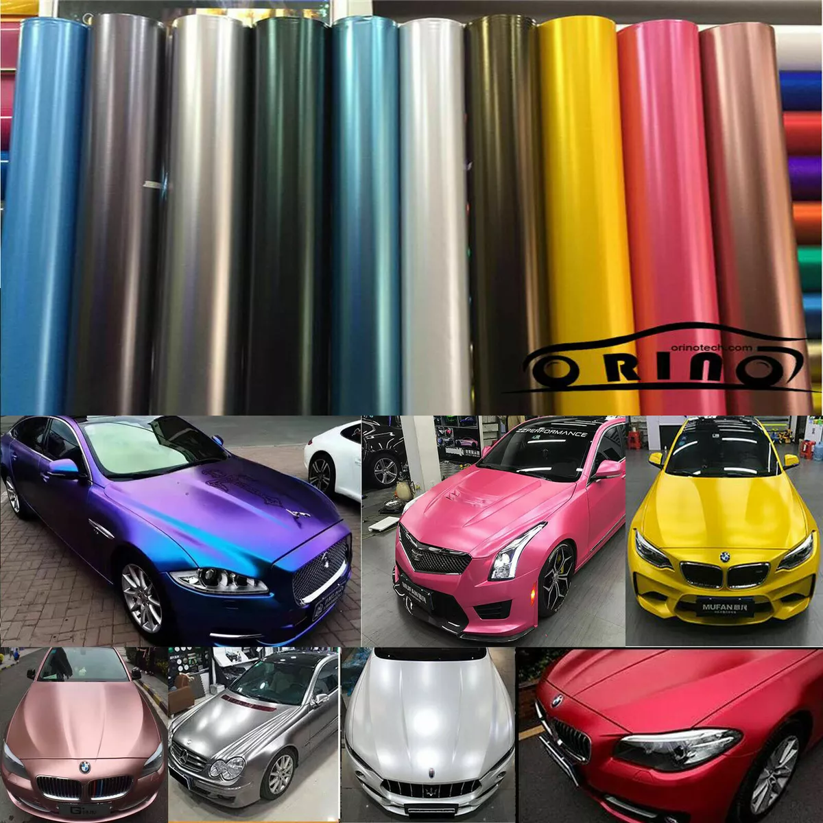 Metallic Pearl Matte Chrome Vinyl Cover Car Wrap Film Sheet