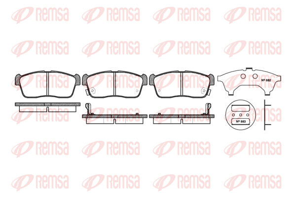 Remsa BremsbeläGe Bremsbelegsatz Vorne FüR Nissan Pixo Daihatsu Sirion-image
