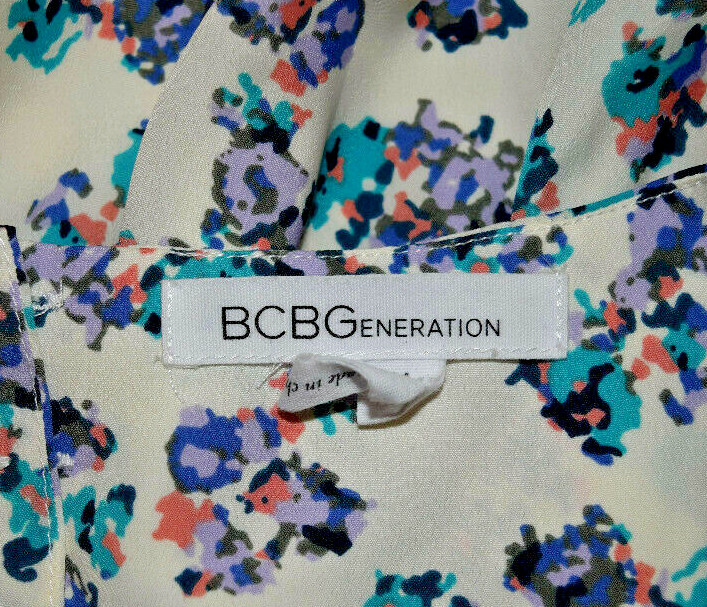 "BCBGeneration" Multicolored Floral Shift Dress F… - image 4