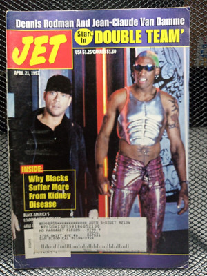 Rodman Van Damme Double Team Racial Black Americana JET Magazine April 21, 1997