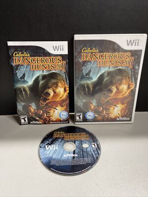 Cabela's Dangerous Hunts 2011 (Nintendo Wii, 2010) Complete with Manual & Tested