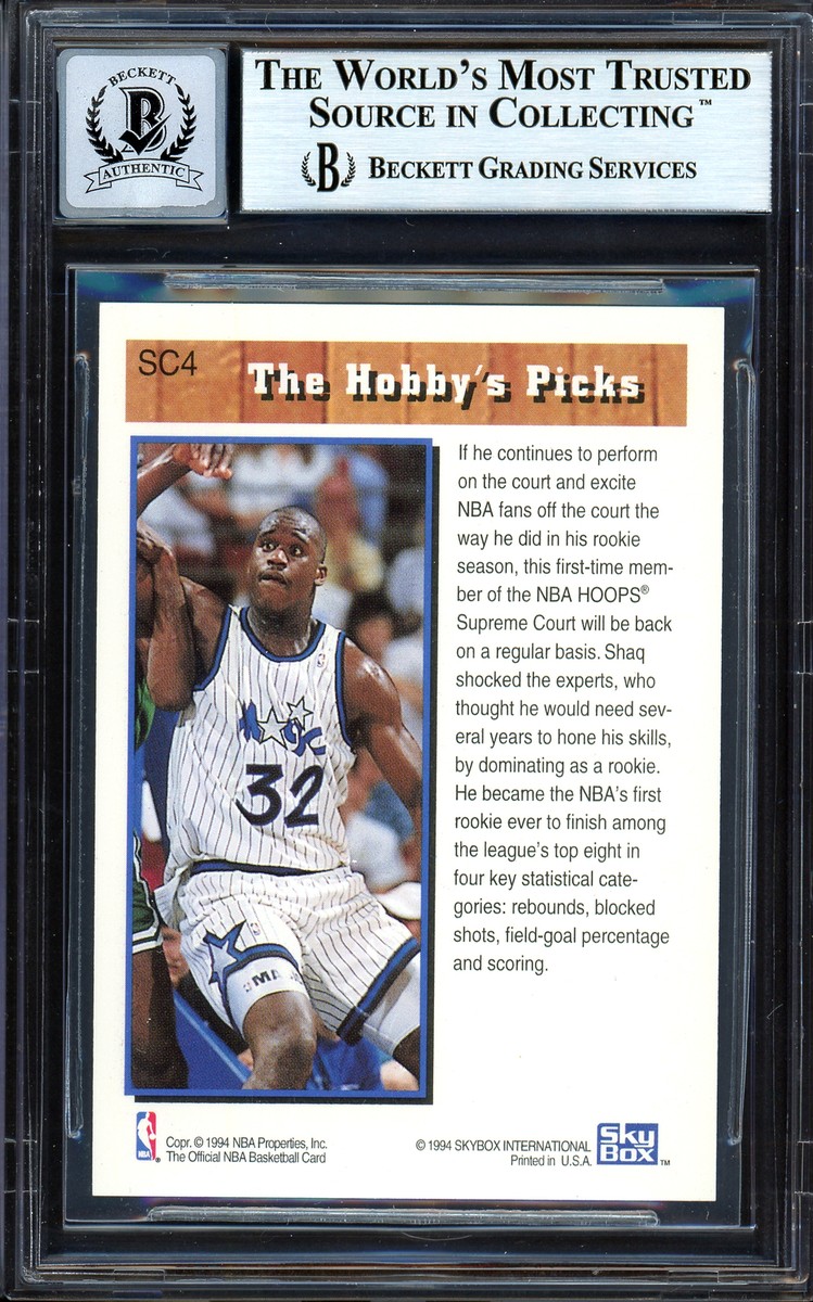 その他 NBA Autograph Card Shaquille O'neal Shaquille Shaq O'Neal Autographed 1993-94 Hoops Supreme