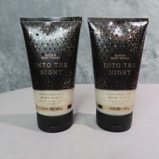 BATH BODY WORKS Into The Night Exfoliating Glow Body Scrub 8oz Shea 2x Lot