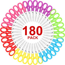 5 Inch Blunt-Tip Scissors for Kids, 180Pack Kids Scissors Bulk, Scissors Comfort