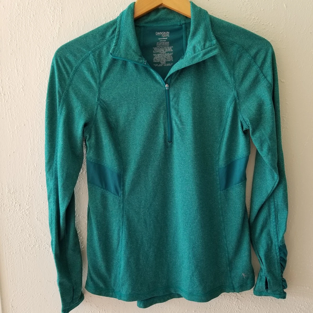Danskin Semi Fitted Dri More Long Sleeve Quarter Zip Shirt Women s