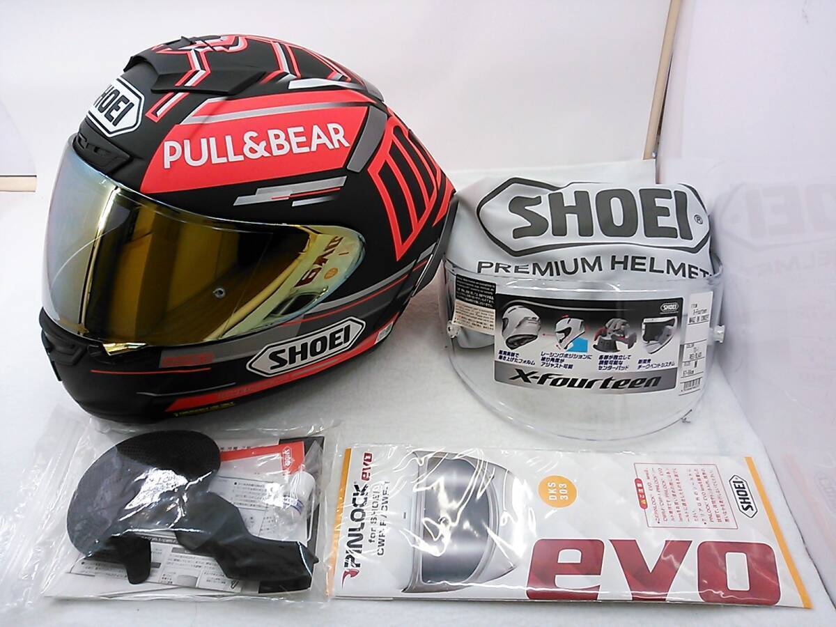SHOEI X-Fourteen X-14 MARQUEZ BLACK CONCEPT M size mirror SHOEI X-Fourteen X-14 MARQUEZ BLACK CONCEPT M size mirror