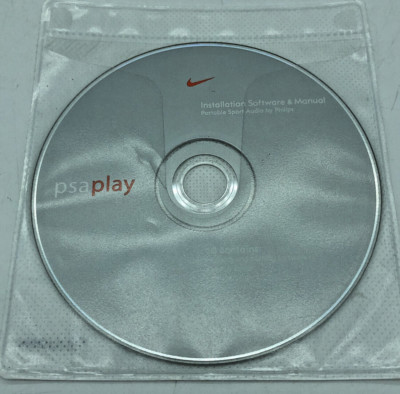 SOFTWARE FOR NIKE PHILIPS PSA PLAY PORTABLE SPORT AUDIO MP3 PLAYER CD DISC ONLY